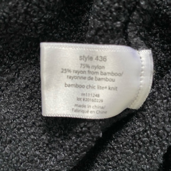 BAREFOOT DREAMS Bamboo Chic Lite Black Cardigan Wrap Open Front L/XL - Picture 5 of 5